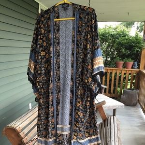 Full length floral kimono